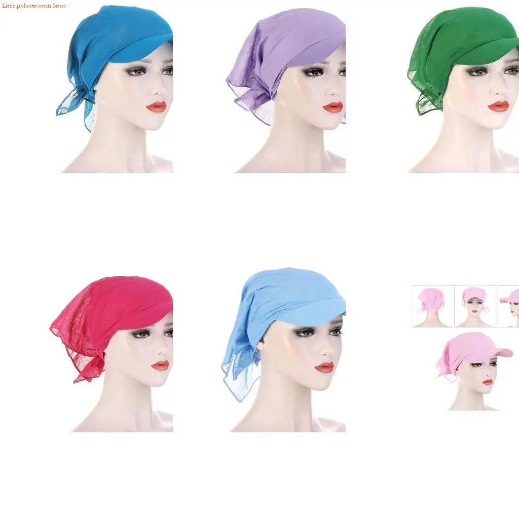 

F92D Summer Baseball Hat for Girls Women Headscarf Kerchiefs Hat for Outdoor