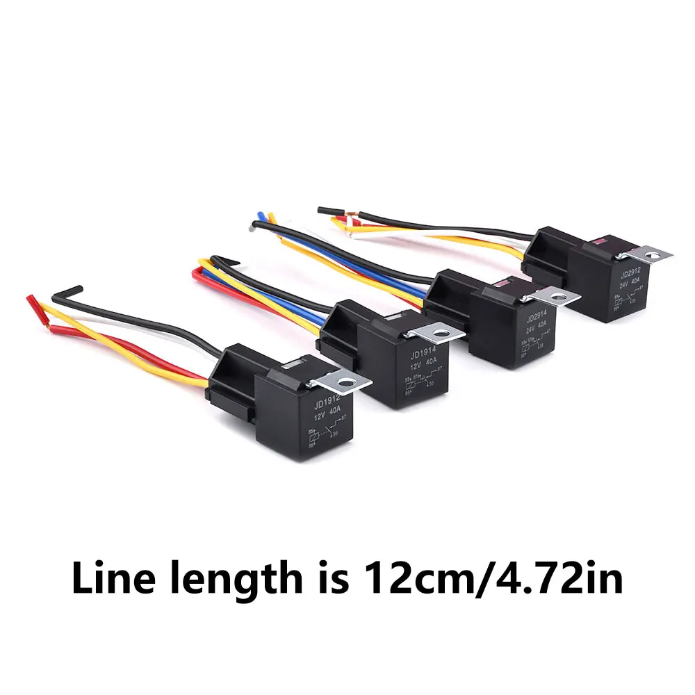 3 Stück JD 2912 4 Pin DC 48V 40A Relais Mehrzweck Automobil Relais Hochleistungs Standard Relais für Auto Motor,Auto Universal Ersatz Zubehör mit Kabelbaum