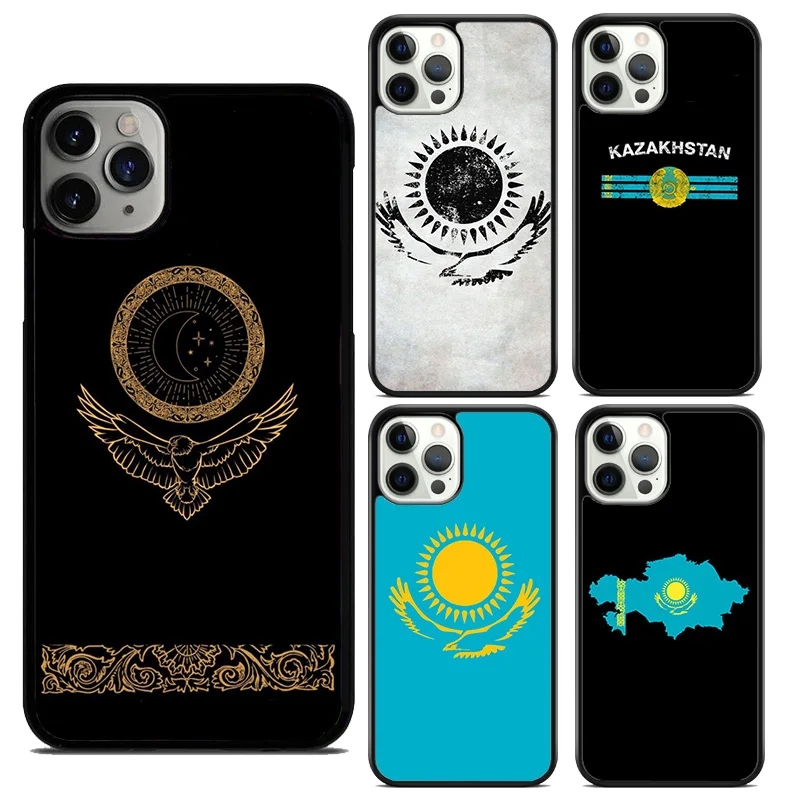 Kazakhstan Flag Phone Case Cover For iPhone 16 15 14 plus XS XR 11 12 mini 13 pro max coque Shell Fundas