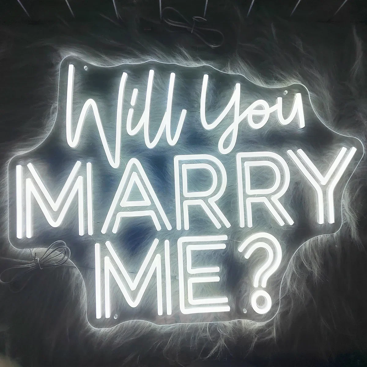 Will You Marry Me LED Neon Sign Wall Hanging Light for Proposal Wedding Birthday Party Romantic Decor