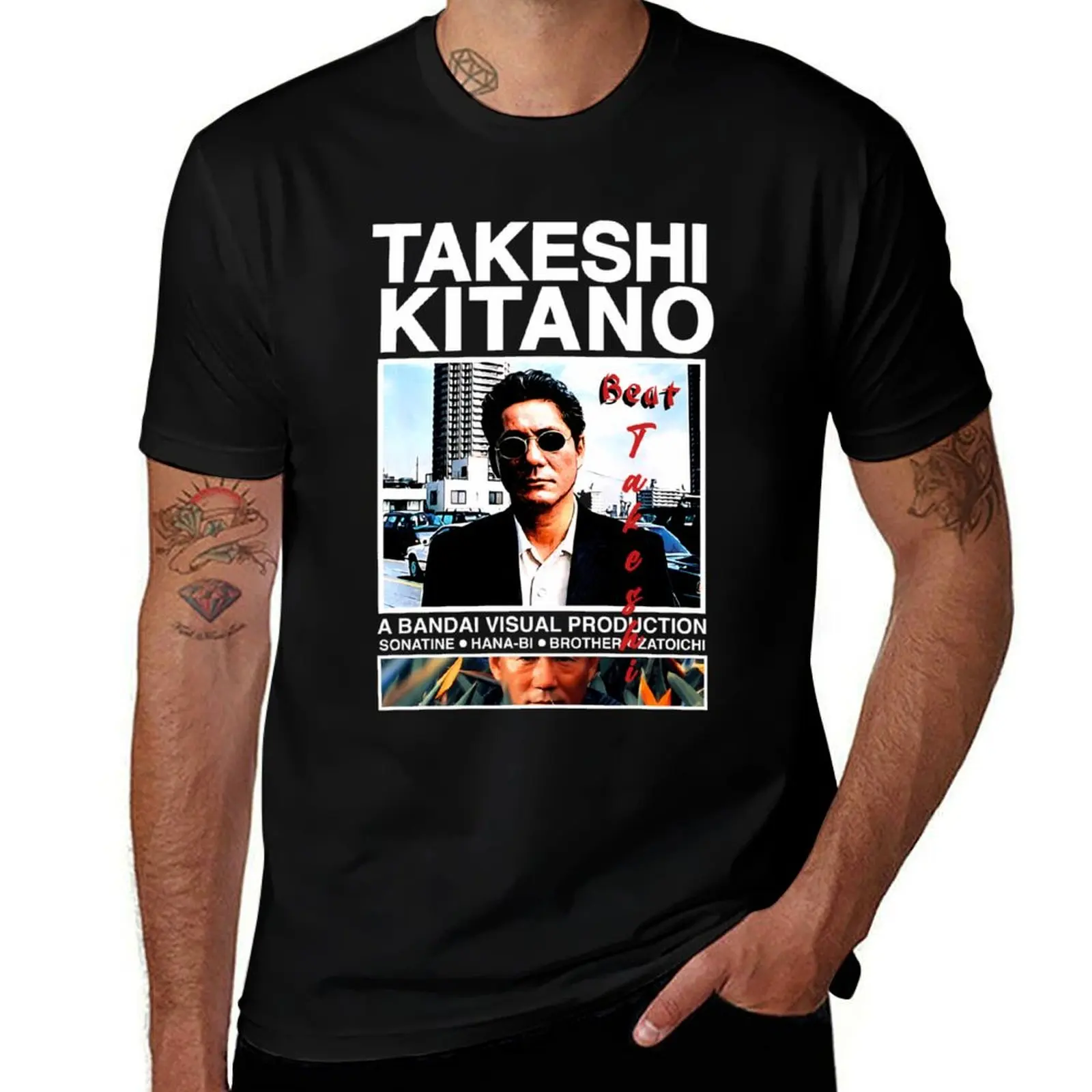 Takeshi Kitano T-Shirt Basic Simple Casual Short Sleeve Tee