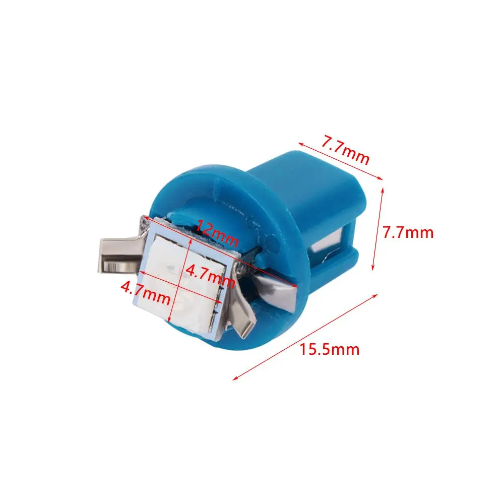 10Pcs Dashboard instrument Light Car Gauge Speed Dash Bulb Wedge Interior Lamp B8.5D 509T B8.5 5050 Led 1 SMD T5 Lamp
