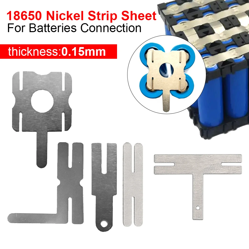 20Pcs 18650 Nickel Strip Sheet For Lithium Battery Pack Spot Welding Connector Tape 0.15mm High Quality Nickel Plated Steel Belt