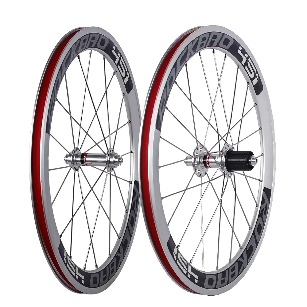 AliExpress NONE ROCKBAO 20inch Folding Bicycle Wheelset 406/451 V Brake Rim 40mm Aluminum Alloy 2/4 Bearings 7-11Speed Bike Wheel Set