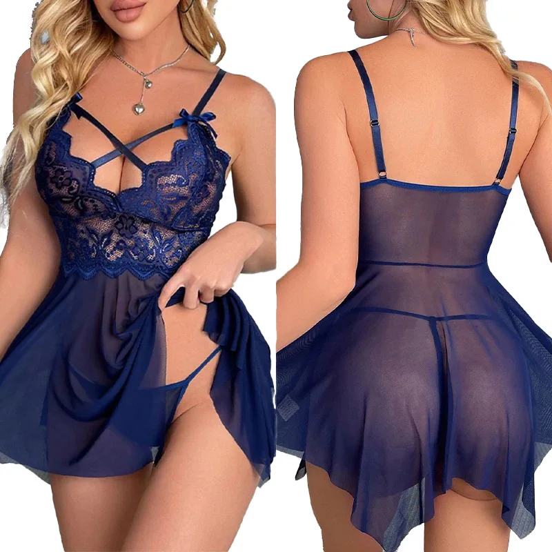

Сексуальное женское белье, женская одежда для сна с вырезами, пижамы, кружевное ночное платье, эротические костюмы, экзотическое женское нижнее белье, ночная рубашка, стринги