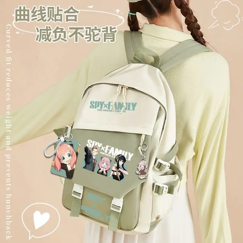 Spy X Family Anime Girls, Aniya Merchandise, Backpack For Middle School Students, Niche Large Capacity Double Shoulder Bag Ani