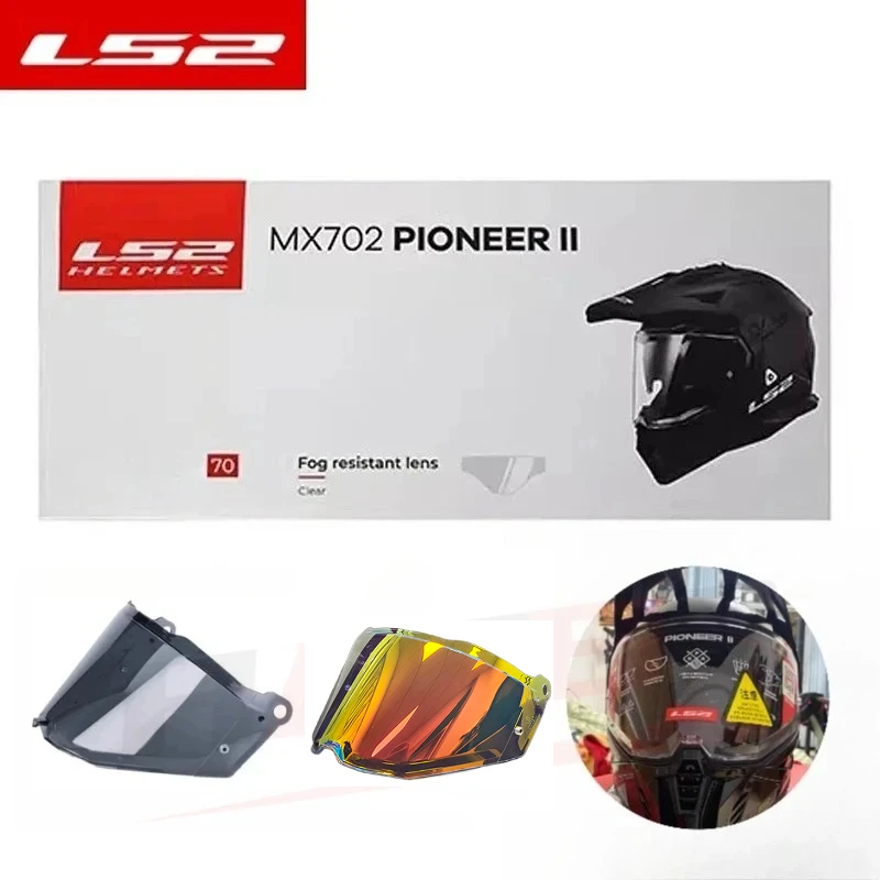 

LS2 Pioneer II MX702 Motorcycle Adventure Helmet Original Visor Mx702 Helmet Lens Replacement Accessories Anti-fog Sticker