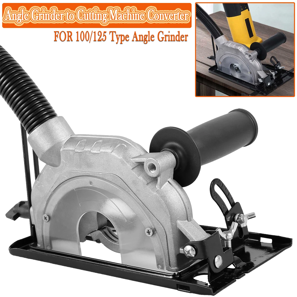 The New Angle Grinder Stand 45°Adjustable Angle Grinder to Cutting Machine Bracket Dust Free Angle Grinder Machine Base Stand