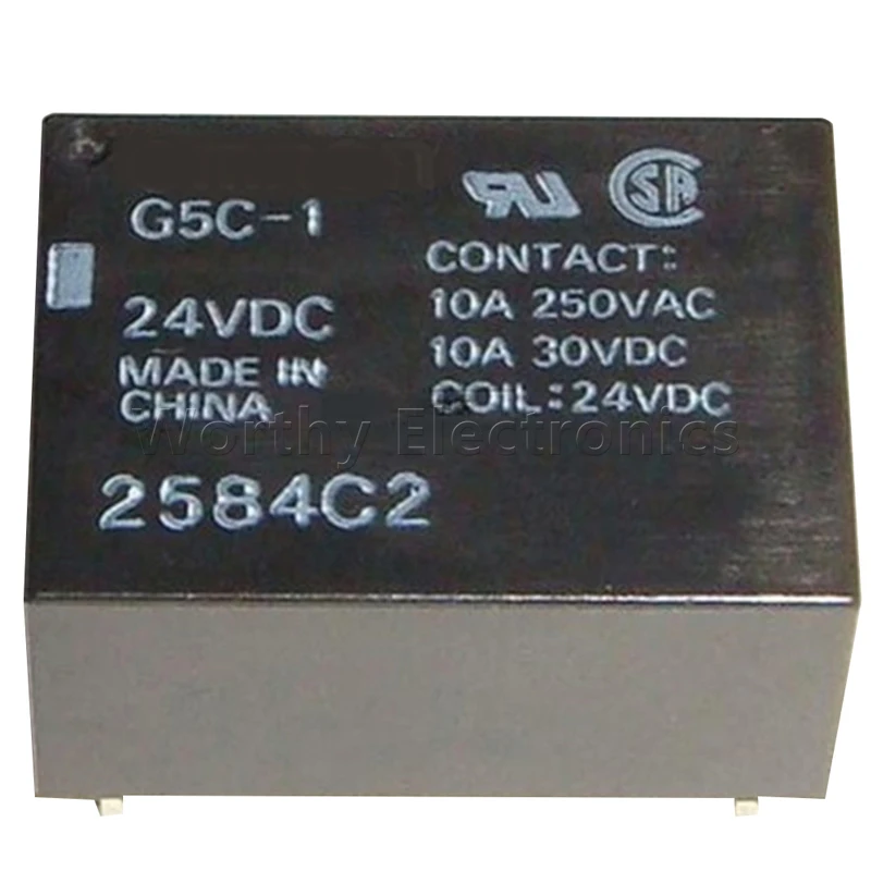 

Free Shipping Wholesale 10pcs/lot Relay G5C-1-24VDC 4pin