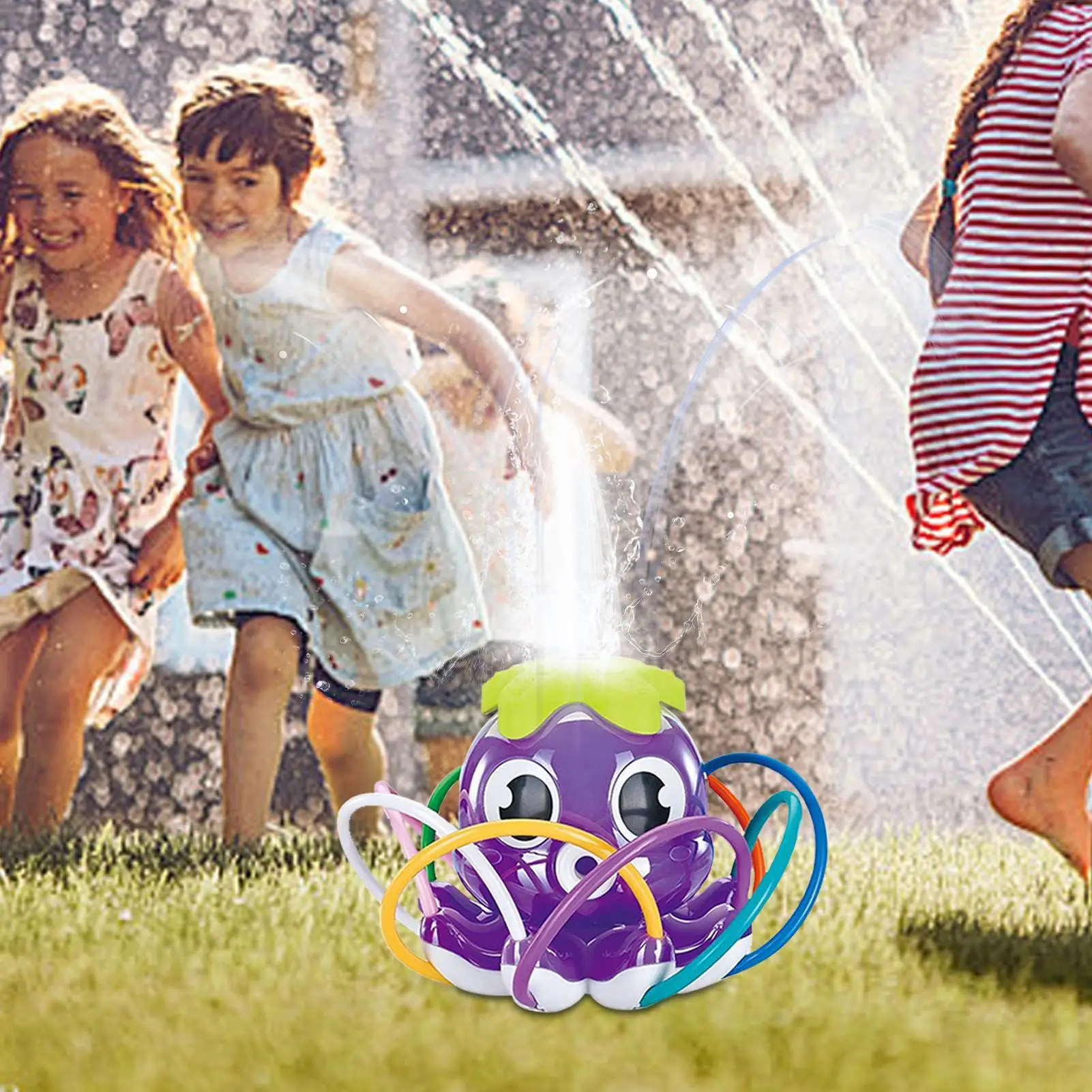 Wodna Gra Baseballowa Letnia Zabawka Wodna Obrotowy Interaktywny Zraszacz dla Dziewczynek Chłopców na Imprezę przy Basenie Podwórko Trawnik Letnia Zabawa