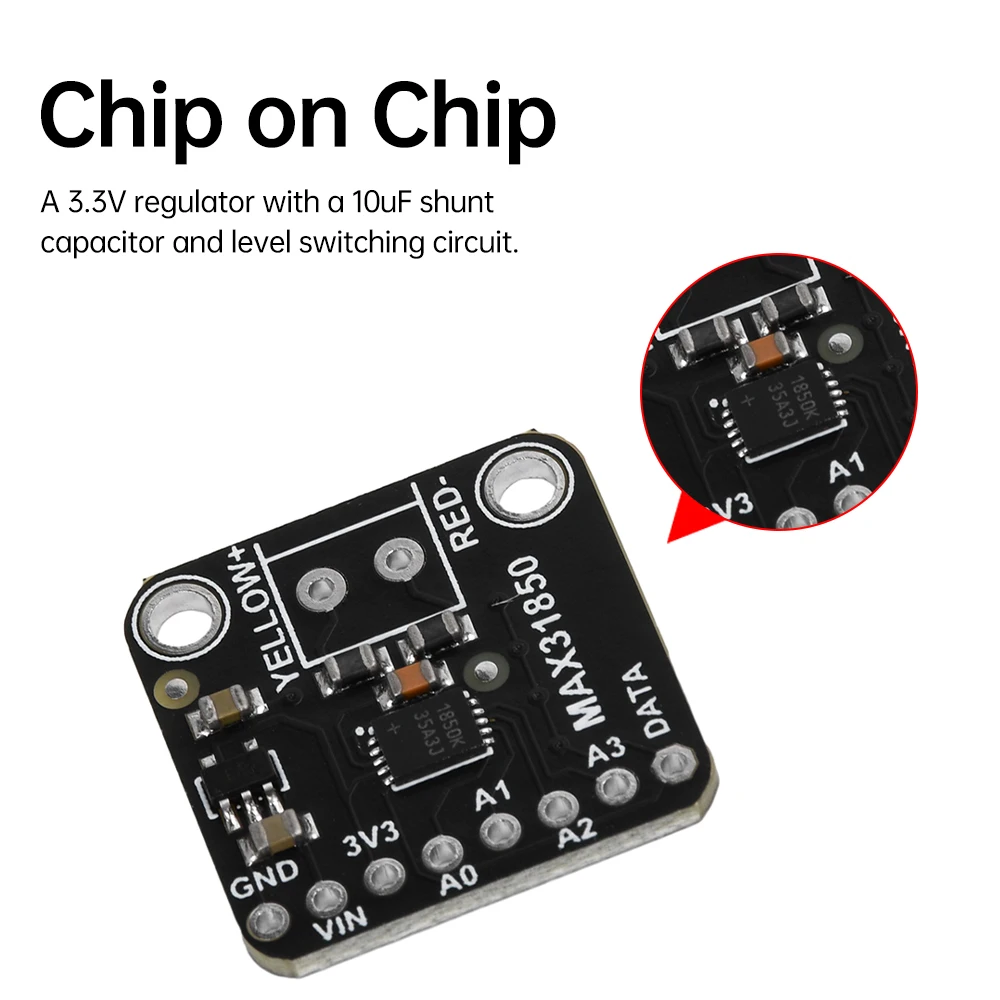 MAX31850 K Type Thermocouple Breakout Board Temperature Sensor Measurement Module MAX31850K 1-Wire Thermocouple Amplifier