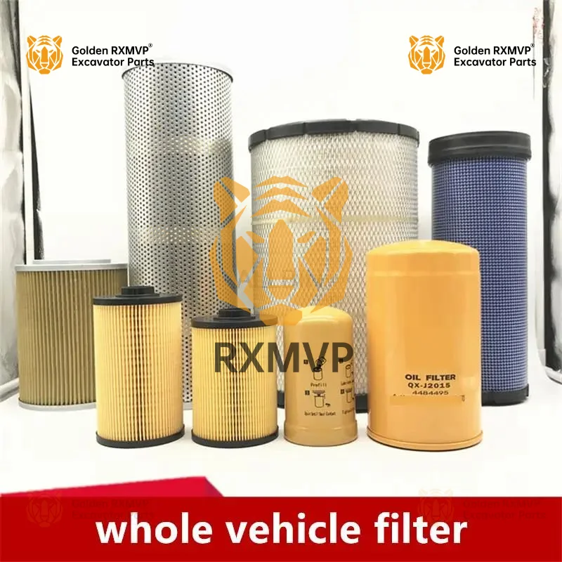 FOR CASE CX210 CX210B 240B Oil Filter Diesel Filter Oil Water Paper Diesel Filter Air Filter Excavator Filter assembly