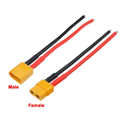 1 Uds XT60 conector macho hembra con cable de silicona de 10CM 14AWG para Rc Drone coche barco Rc batería Lipo