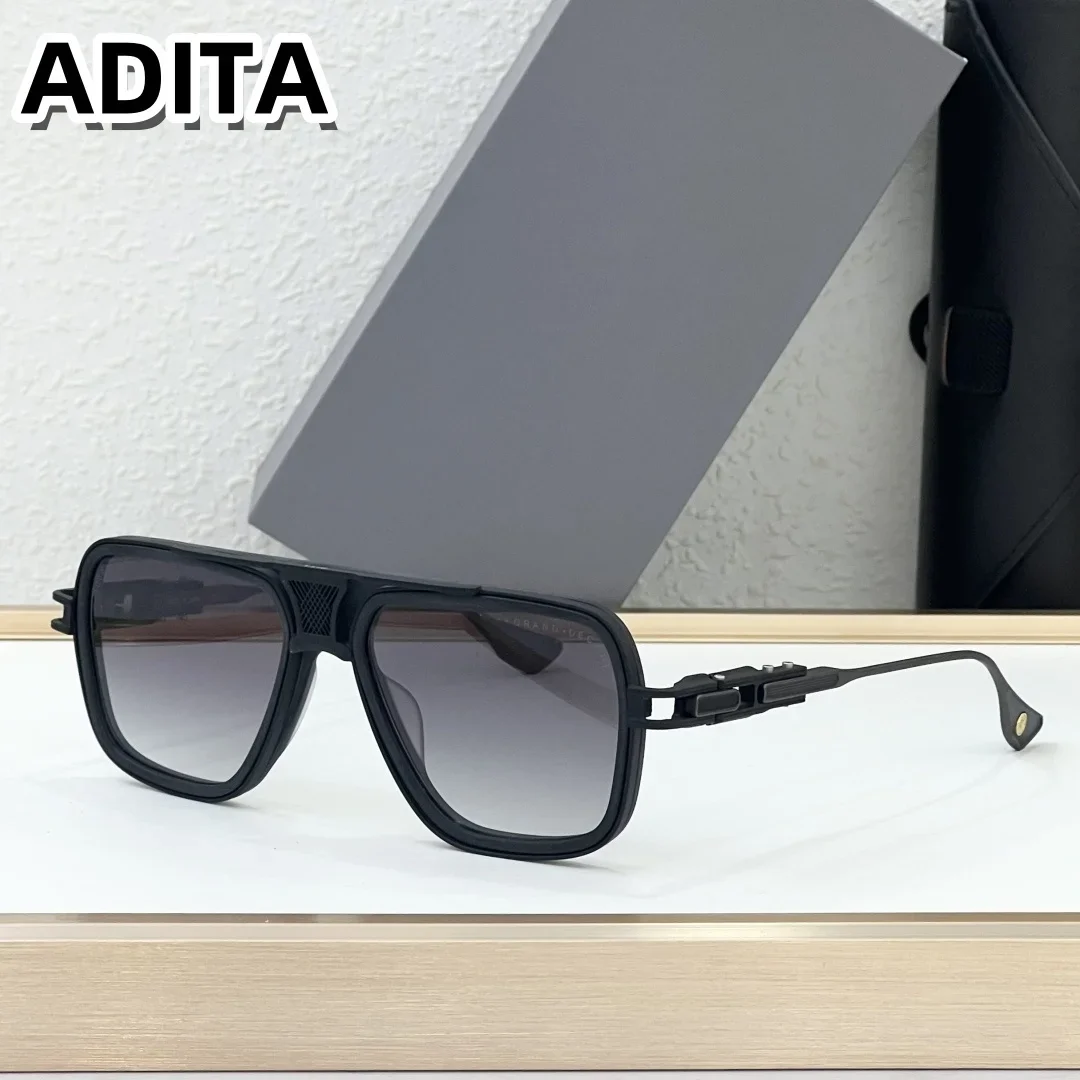 DT GRAND DECADE TWO DTS460 نظارات شمسية عالية الجودة للرجال بتصميم عصري من التيتانيوم للنساء مع صندوق