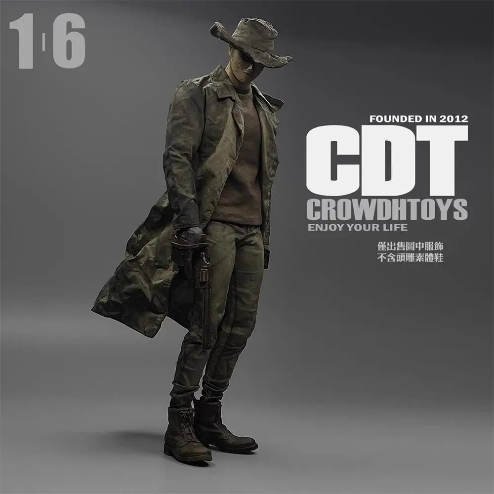 3ATOYS 1/6 Grunge Westernowy Styl Kowbojski Płaszcz Czapka Rękawki Spodnie z Efektem Brudu Bez Ciała Dla Figurki Akcji 12-calowej DAM COO Kolekcjonerska DIY