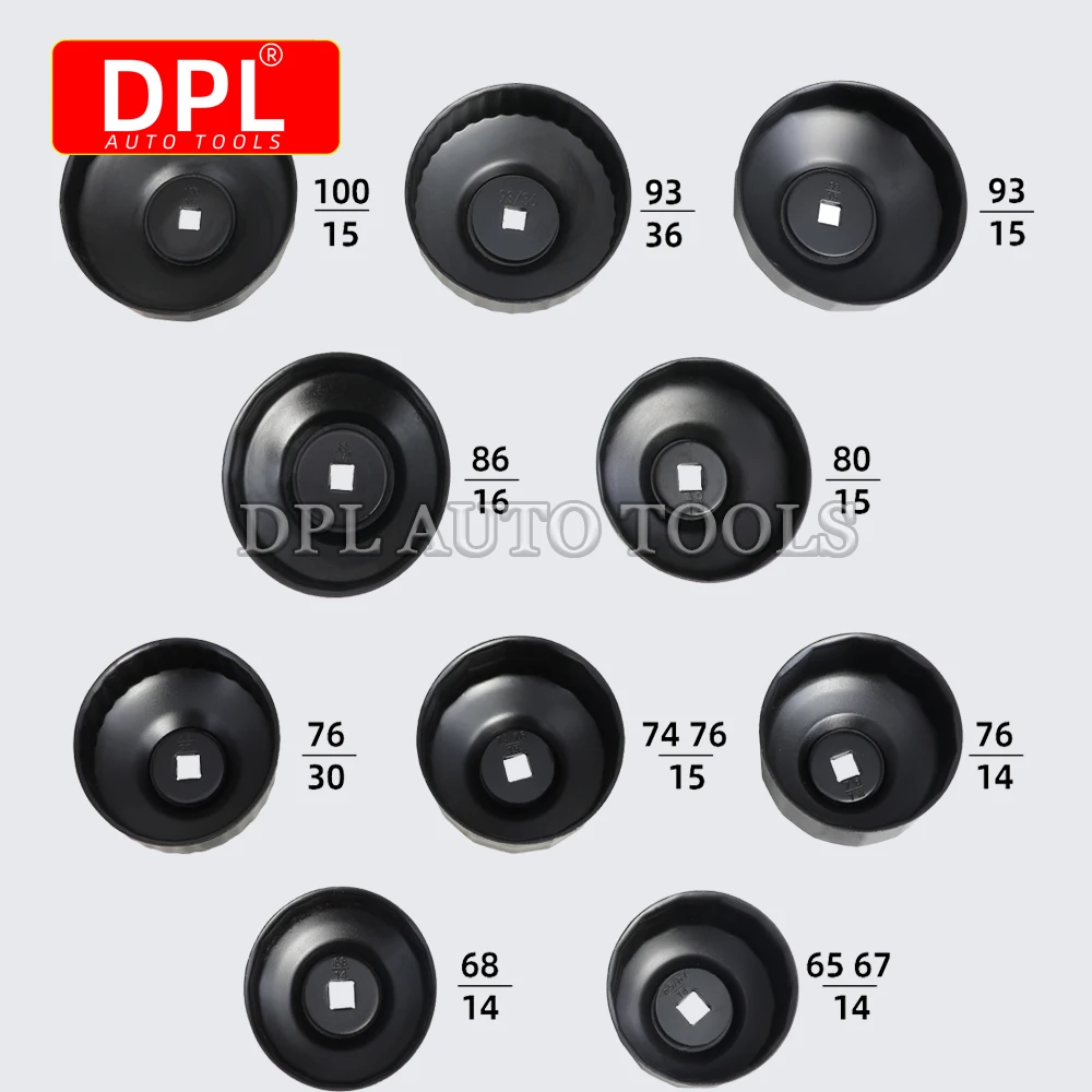 10pcs Cap Type Oil Filter Removal Oil Filter Wrench Fuel Filter Tool
