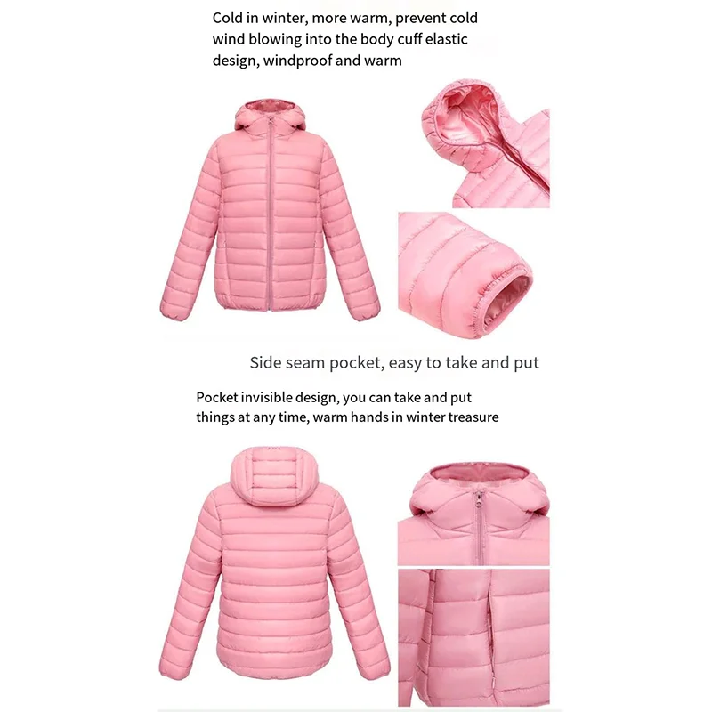 jacket women spring 2022 Ultralight Thin Down Jacket White Duck Down Hooded Jackets Long Sleeve Warm Coat Parka Female Outwear
