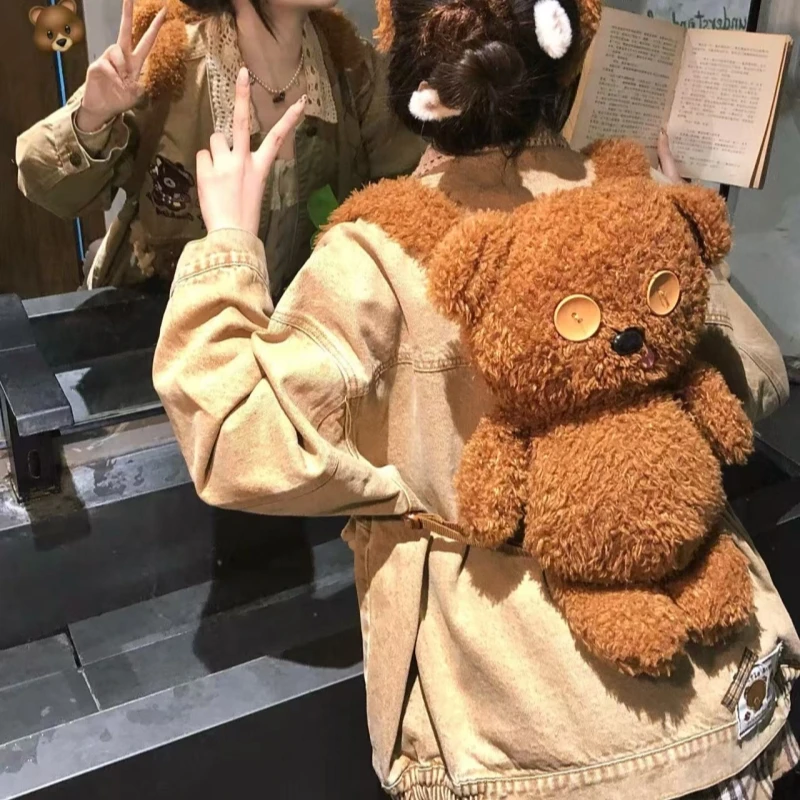 Pluszowe Minionki z serii TiM Bear, uroczy plecak z kreskówki, wypchana lalka, kreatywny prezent dla dzieci, plecak dla dziewczynek, figurki.