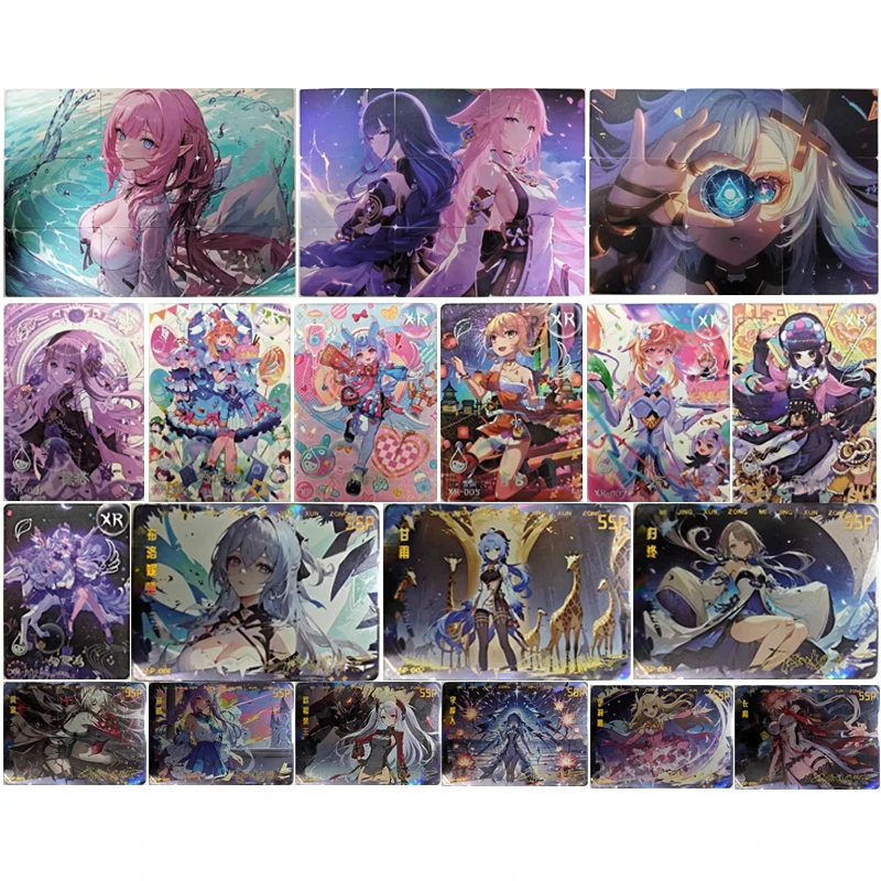 

Japanese Anime Goddess Story Tr Ssp Ganyu Prinz Eugen The Shorekeeper Collectible Cards Christmas Birthday Gift Children's Toys