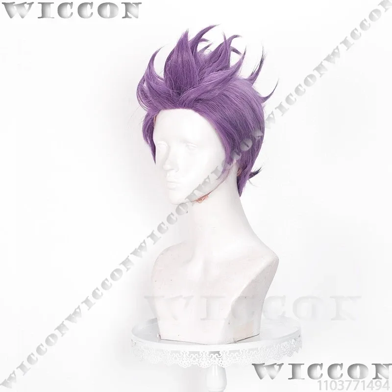 

asdh8@DRAGON BOY Anime To Be Hero X Liang Long Coaplay Purple Wig Cos Prop 2 ver Hair Cool Man Halloween Party Play Outfit Custo