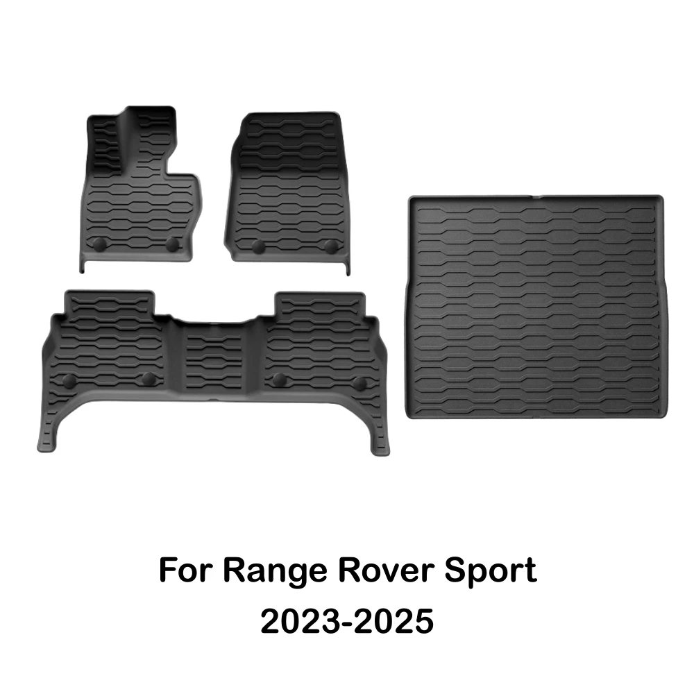 Für Range Rover Sport 2023 2024 2025 TPE-Fußmatten Allwetterschutz Kofferraummatte Wasserdichte Kofferraumauskleidung Rückenlehnenpolster-Set LHD – Detail 7