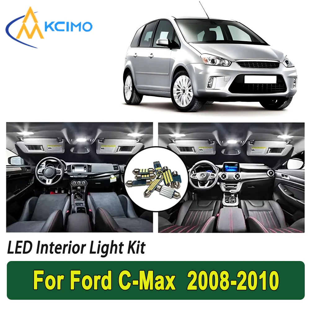 

New Light Bulb For Ford C-Max (2008-2010) Premium Bright LED Interior Dome Map Trunk Light Kit Car Led Lamps Canbus Car LED