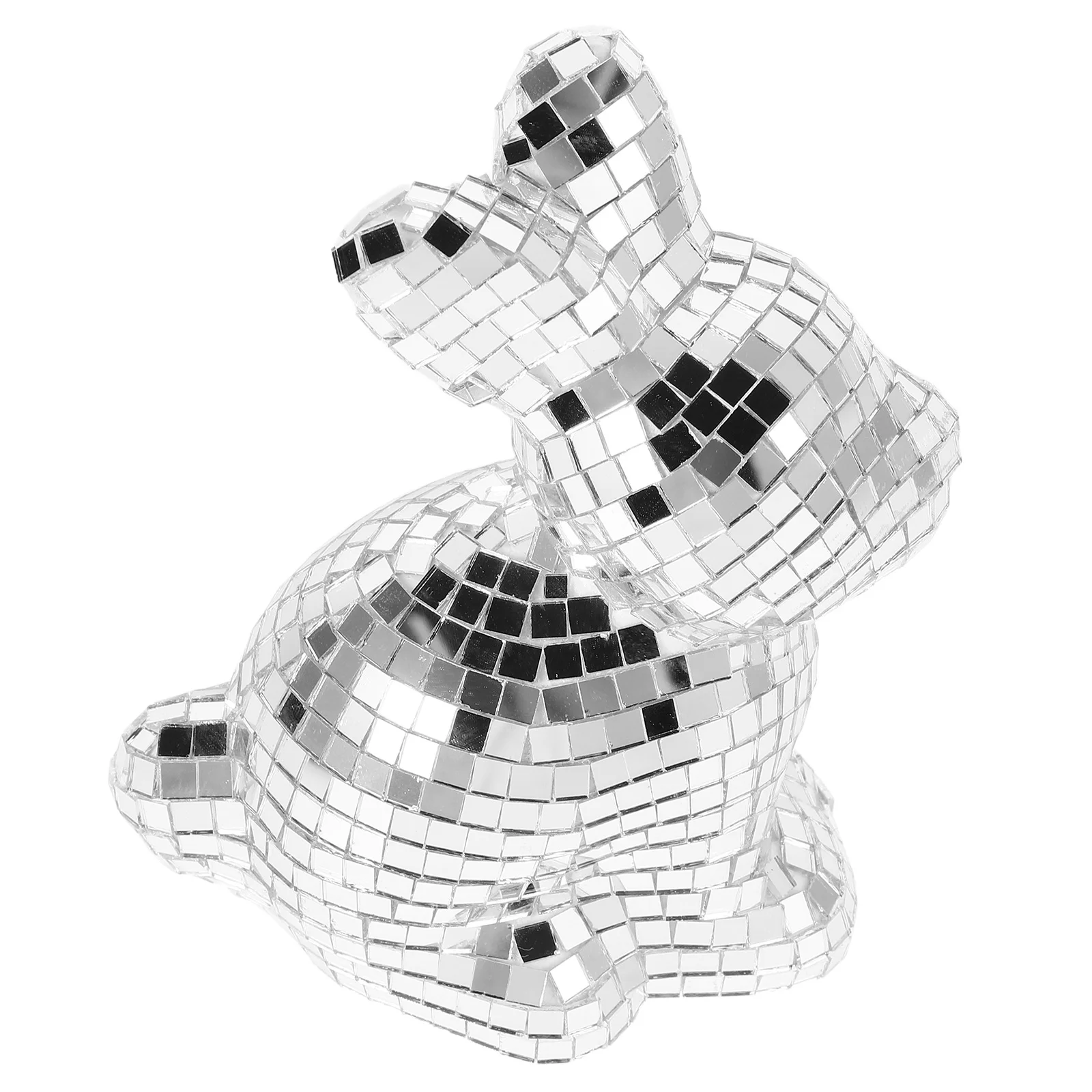 

Rabbit Ornament Disco Party Decorations Small Ball Ornaments Glass Silver Outdoor