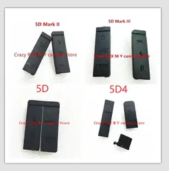 Cubierta de interfaz de tapa de micrófono compatible con HDMI 5D2 5D3 5D4, tapa de goma USB para Canon 5D II 5D III 5D IV parte, nueva