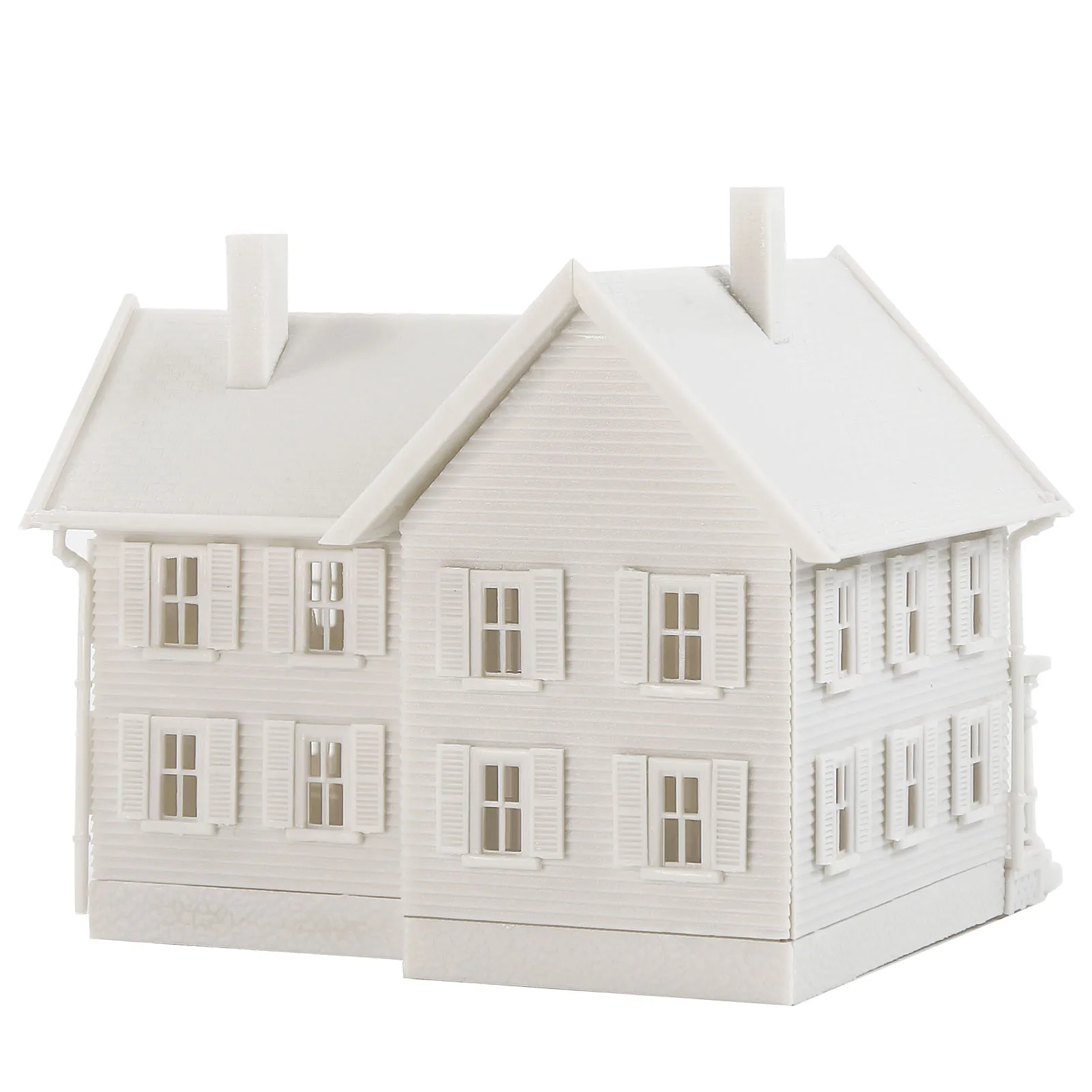 Evemodel N Scala 1:160 Modello Dwelling House Kit a due piani con portico smontato non verniciato JZN5885JJ