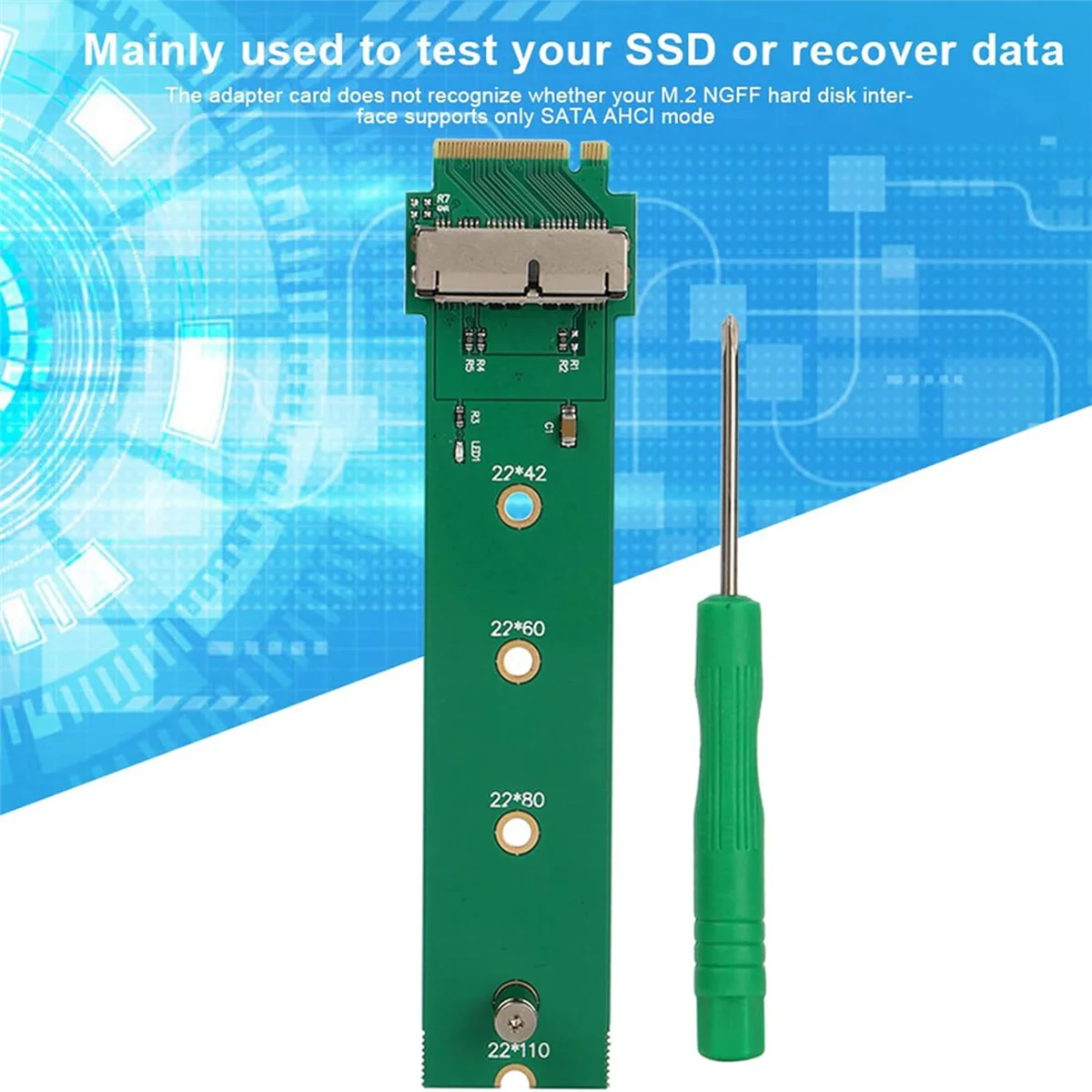 M.2 NGFF Adapter Card for SSD Supports MZ JPV5120/0A4, MZ JPU512T/0A6, SD6PQ4M-128G/256G-1021 SSDs, 100% New Quality HOT