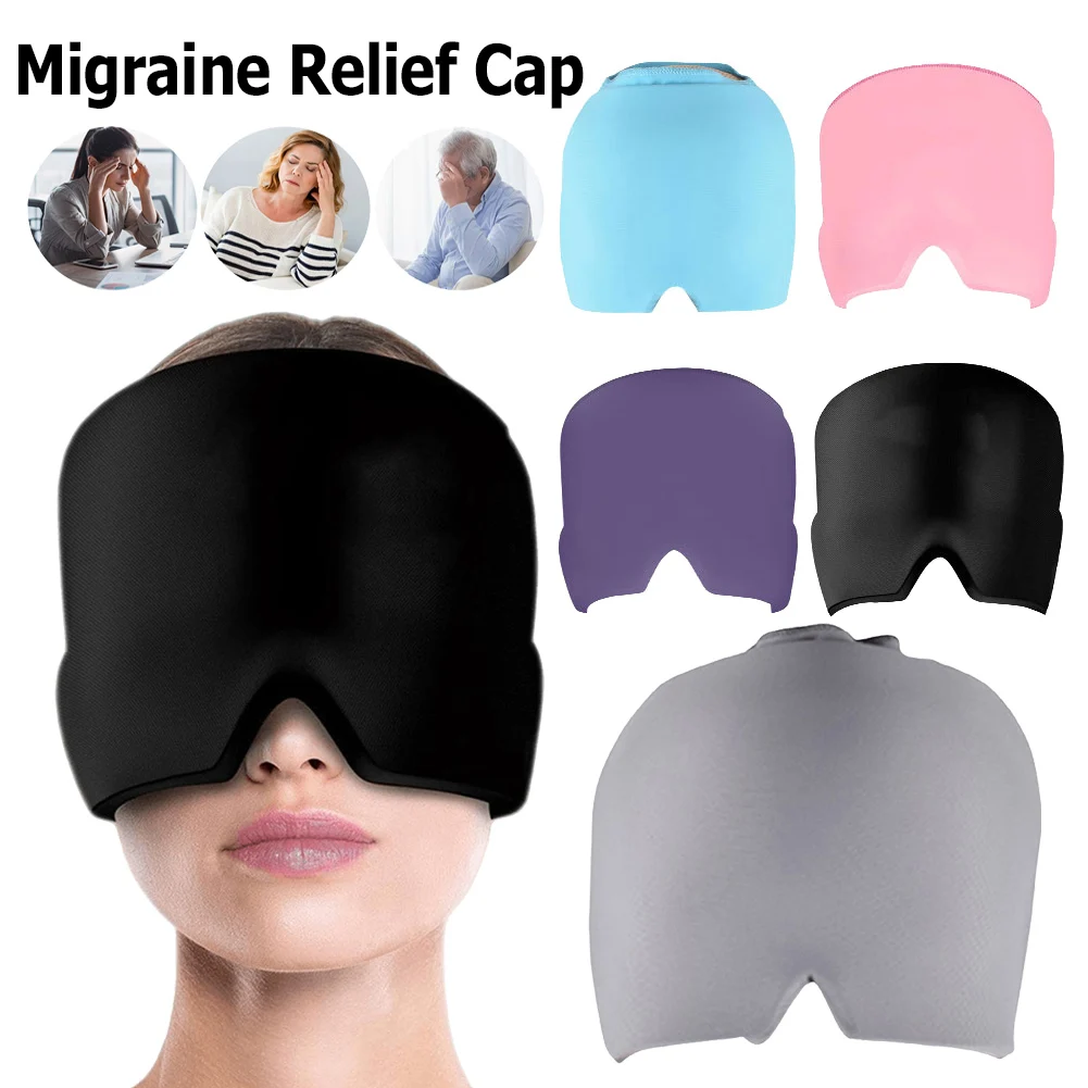 Migraine Relief Hat headache hat Gel Hot Cold Therapy Ice Cap For Relieve Pain Ice Hat Eye Mask Stress Pressure Pain Relief