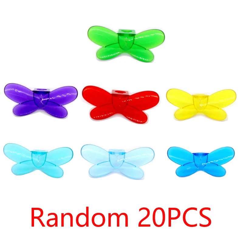 Building Blocks Compatible Chain Fairy Wing Beverage Drift Bottle Figure Decoration Neck Diver Wearing Accessory Coral Brick Toy