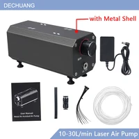 Bomba de asistencia de aire láser con compresor de asistencia de aire AC 110V/220V para cortador y grabador láser ajustable 10-30L/Min con carcasa de Metal