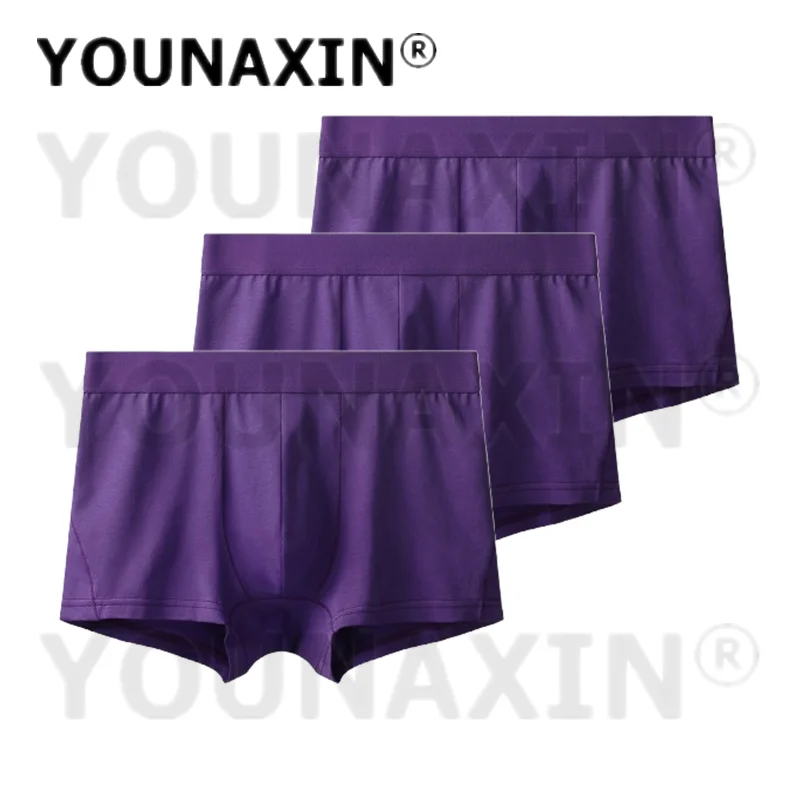 

3 Pcs Big Size Men Underwear Cotton Boxer Briefs Soild Breathable Boxershorts Panties Undies Soild Colors Trunks M L XL 2XL 3XL