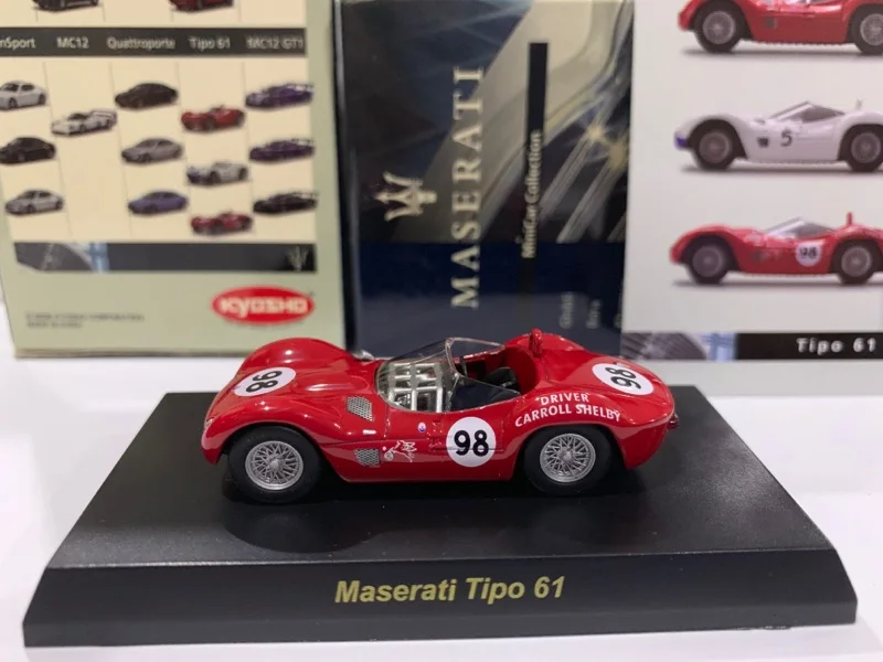 1/64 KYOSHO Maserati Birdcage Tipo 61  LM F1 RACING #98 Collection of die-cast alloy car decoration model toys