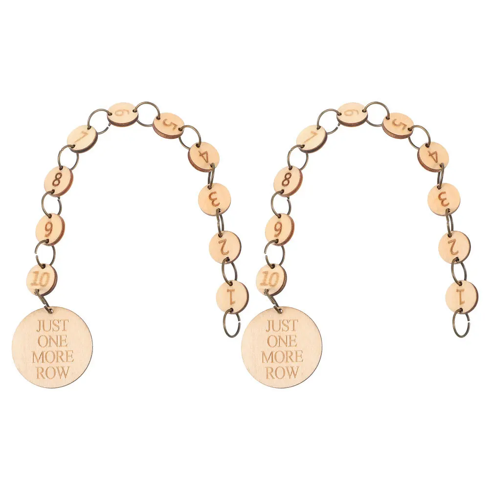 2 قطعة سلاسل عداد الصف الخشبي عدد غرزة علامات للحياكة الكروشيه غرزة حامل الاكسسوارات الحرفية علامات مكان الحياكة