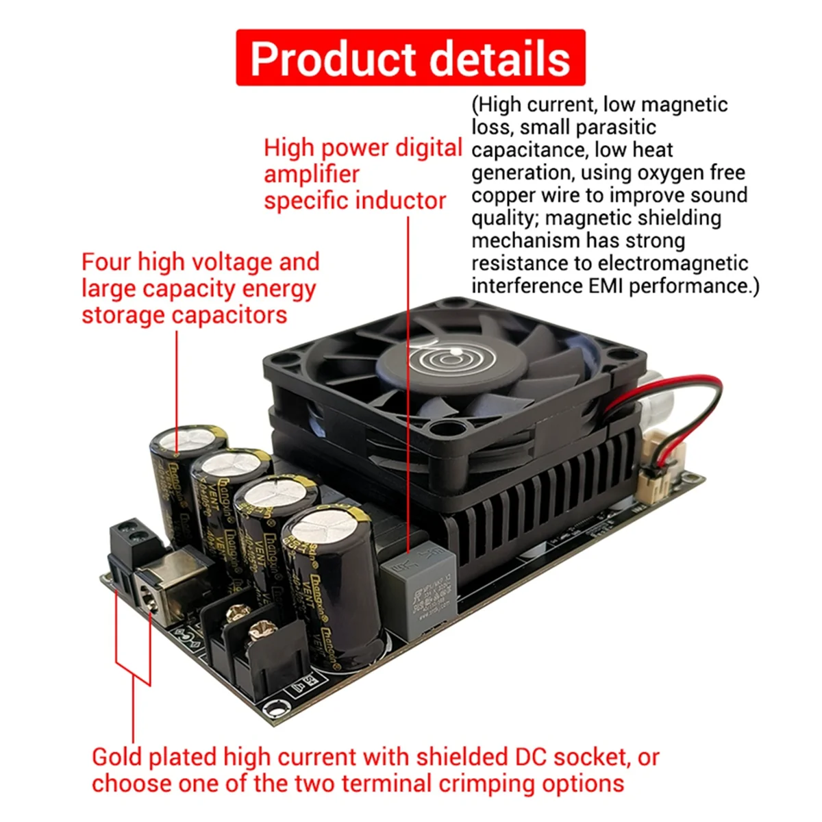 ABFKL ZK-6001 TPA3255 Digital Amplifier Board High Power Stereo 300WX2 Bridged Mono 600W AMP Bridged Mono Subwoofer Speaker A