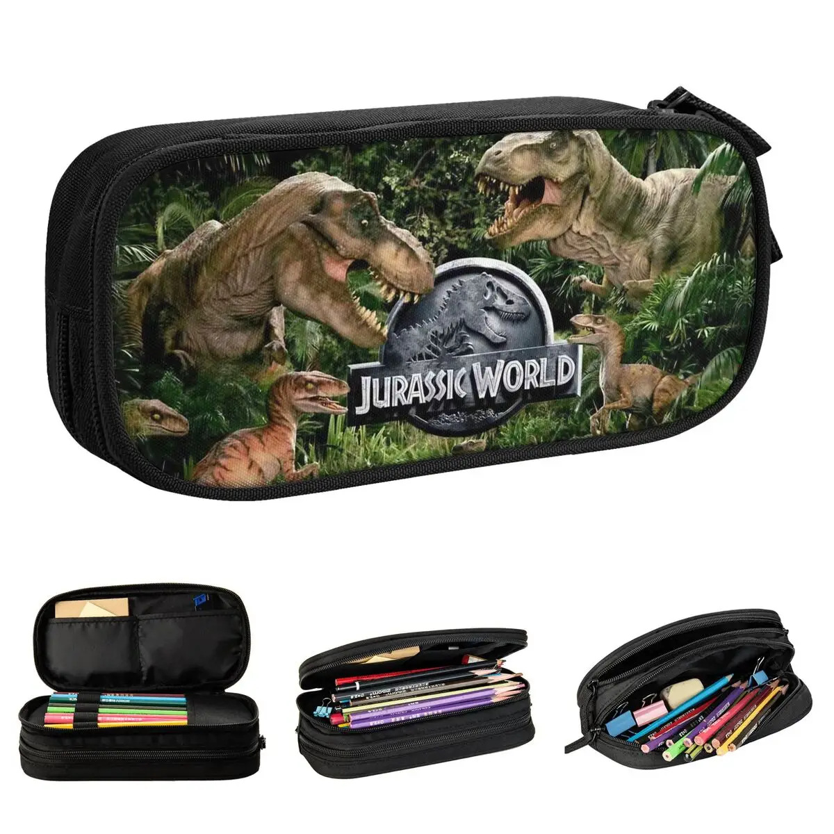 Ancient Animal Giant Dinosaur Pencil Case Jurassic Parks Pen Box Bag Girls Boys Large Storage School Supplies Zipper Pencil Box