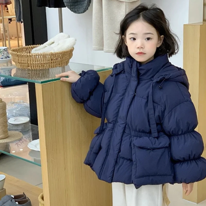 

Girls' Winter Down Coats 2025 New Children Thickened Warm Jackets Princess Waist-Defining Outerwear Kids Fashion Clothing 5-14Y