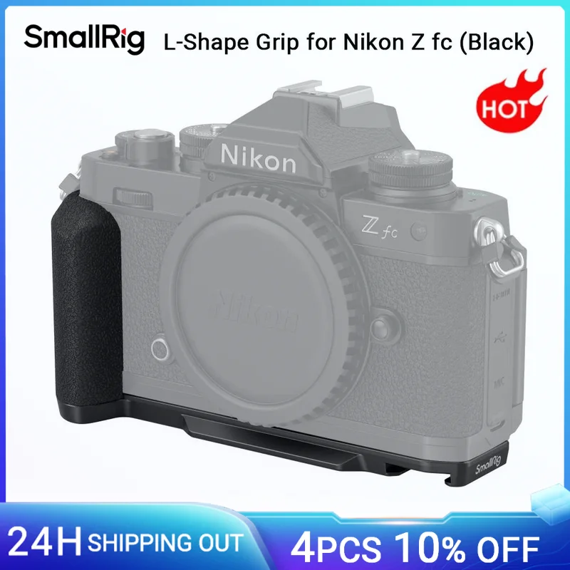 SmallRig Zfc Handgrip L-Shape Grip for Nikon Z fc Black L-Bracket w 1/4