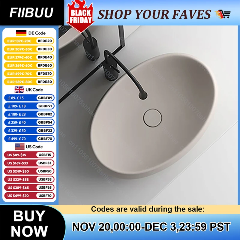 Modern Luxury Bathroom Vessel Sink Ceramic Vanity Basin with Drain Countertop Wash Bowl Basin Above Counter Artistic WashBasin