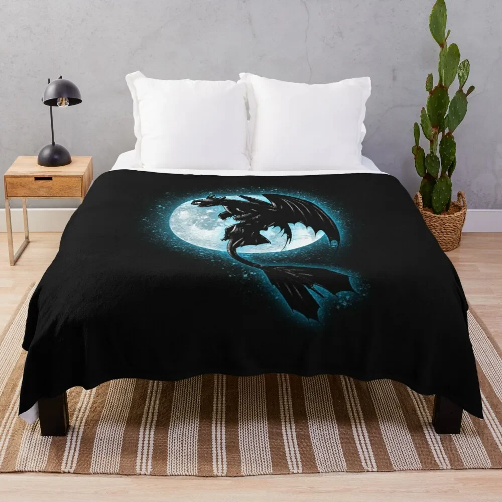 Moonlight Dragon Throw Blanket Bed Thin Blankets