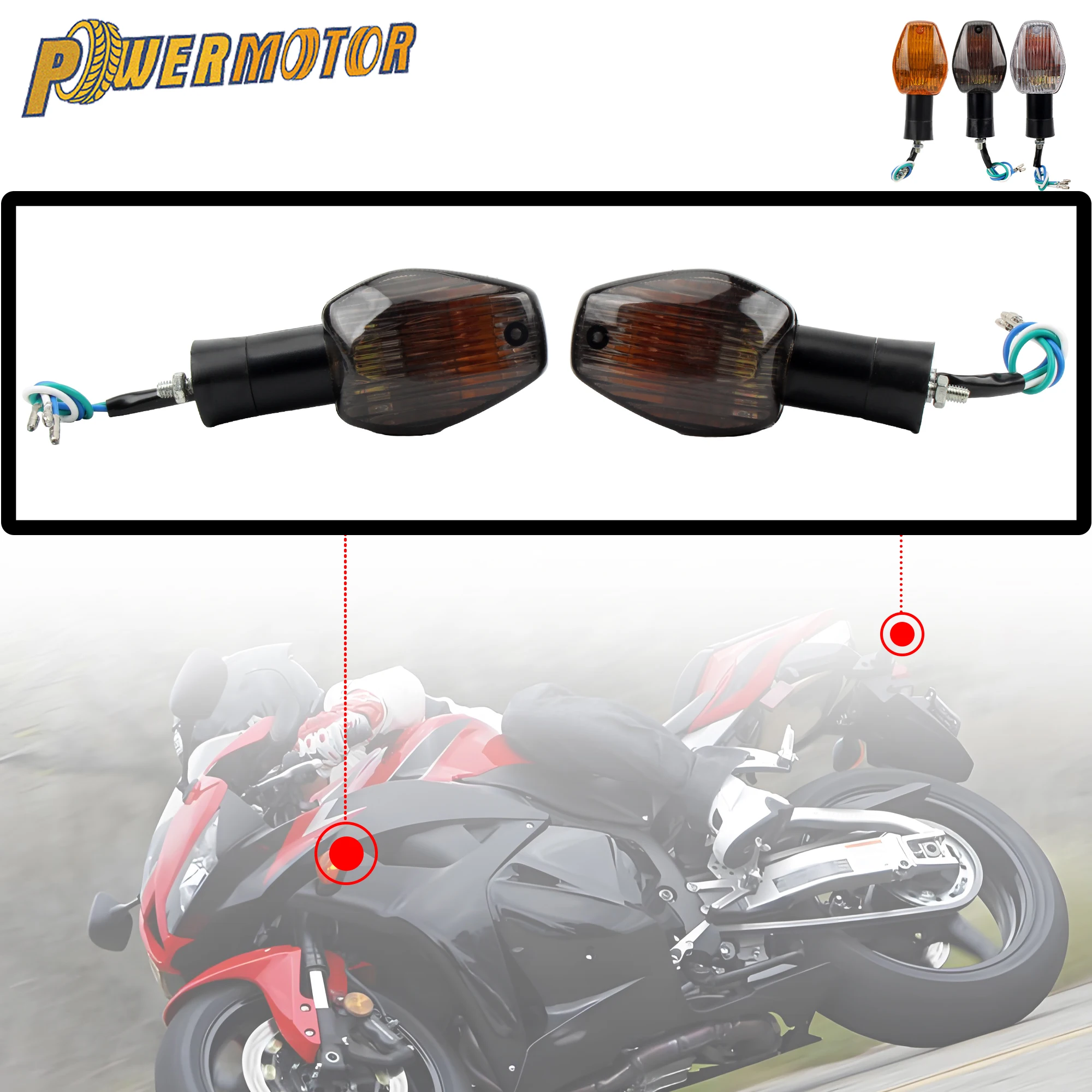 

For HONDA Motorcycle Turn Signal Indicator Lamp CBR600RR CBR 600 F3 F4 F4i CB1300 CB1000R CB400 VTR Motobike warning Light Parts