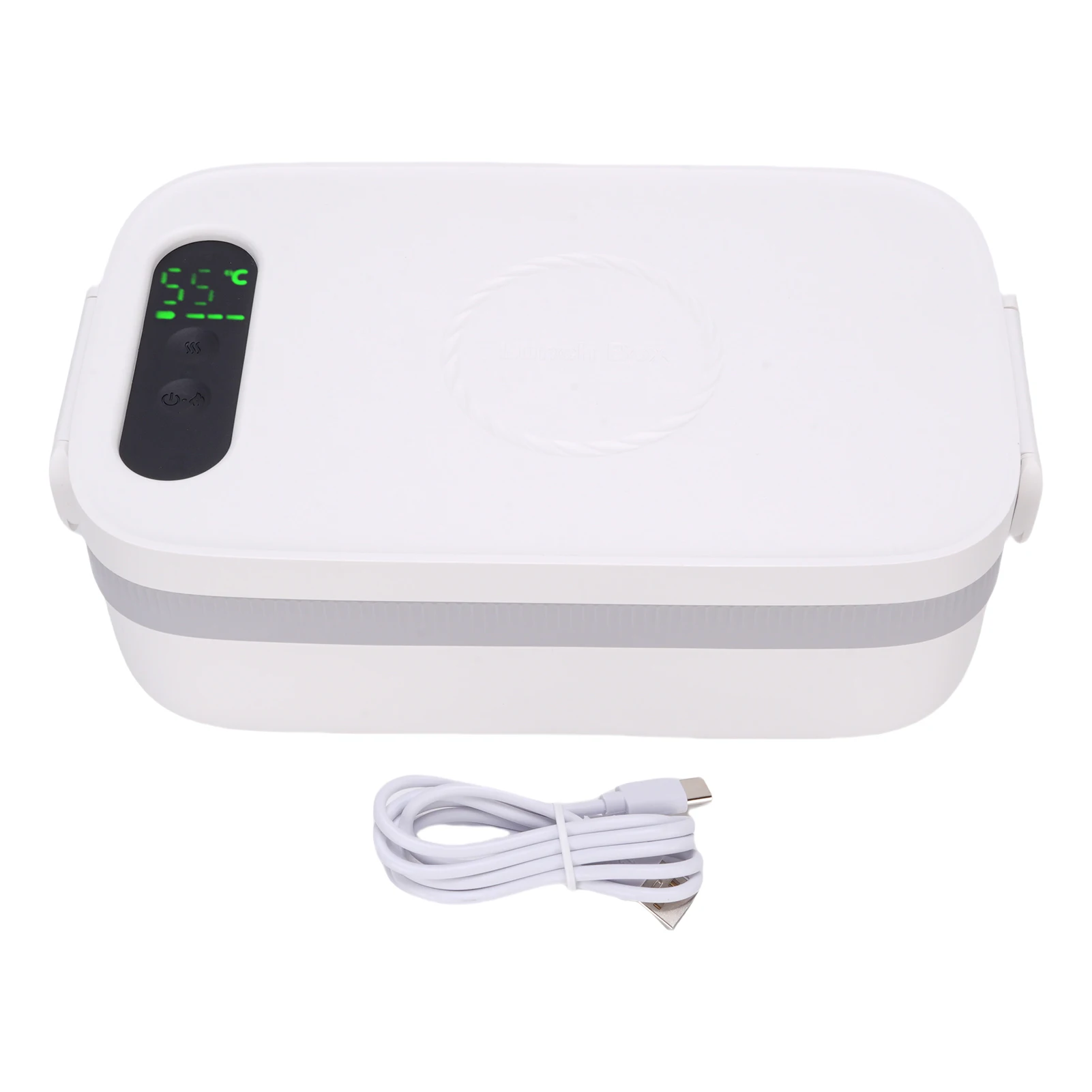 

Electric Lunch Box Portable Food Warmer 304 Stainless Steel Fast Heating Battery Powered Cordless Insulated for Picnic Cordless