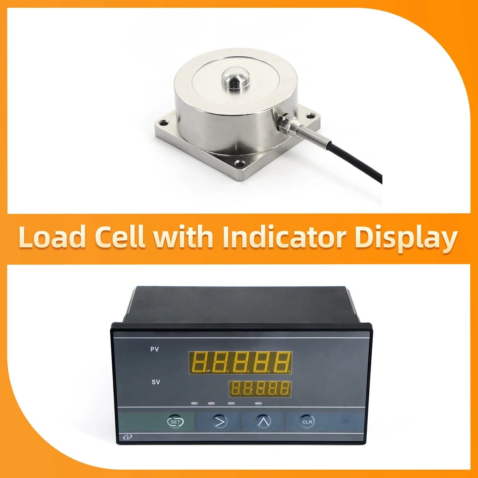 

Load Cell Sensors with Indicator Display,Test the Pressure Tension Gravity Sensor，Spoke Weighing Load Sensor 200KG 5T