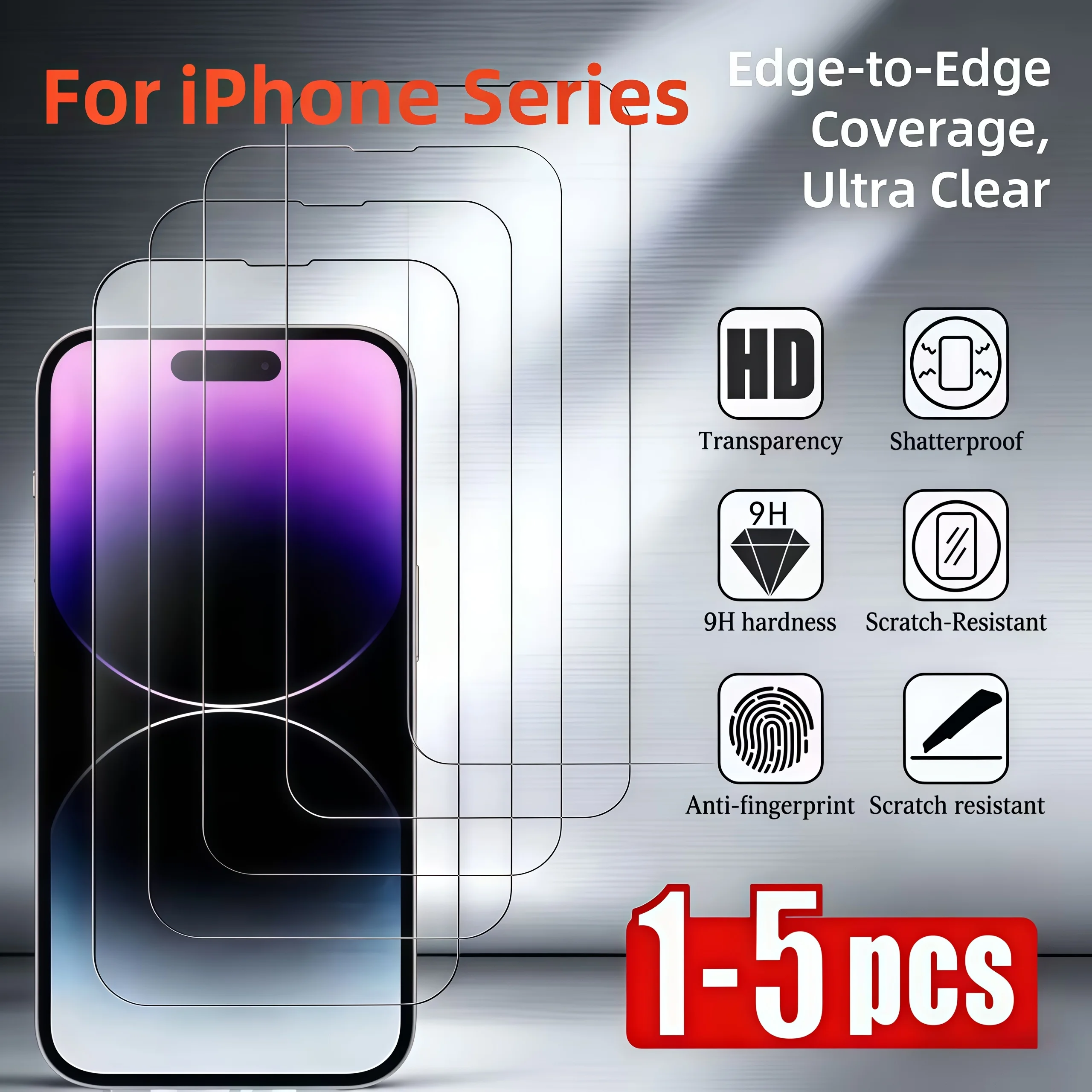 1-5Pcs Tempered Gla…