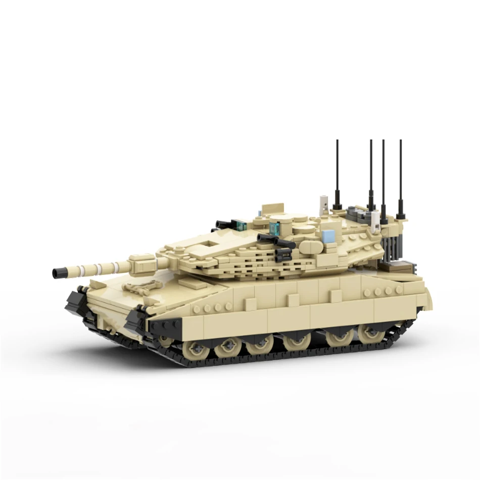 MOC-165218 Military Army Israel Defense Force Armored Forces Main Battle Tank Merkava mk4 Building Block Model Brick Toys