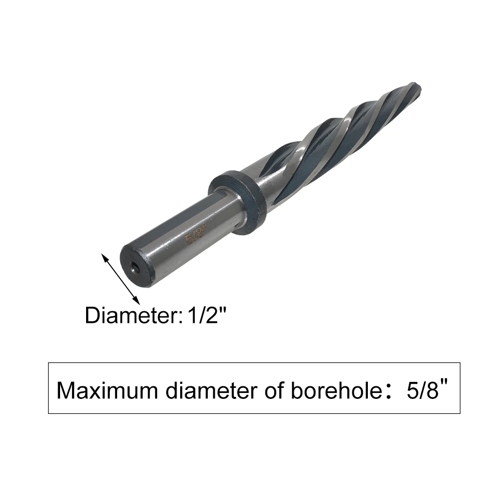 

5/8 Inch Chuck Bridge Reamer 1/2 Inch Shank HSS Car Reamer High Speed Steel Taper Bridge Reamer Bit Chamfer Enlarge Hole America