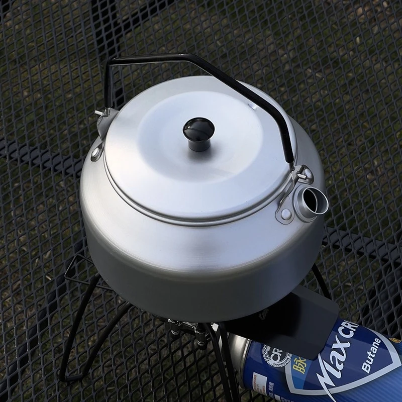 Ultralight Aluminum Camping Kettle Portable Outdoor Coffee Pot Retro Tea Kettle Travel Car Cookware