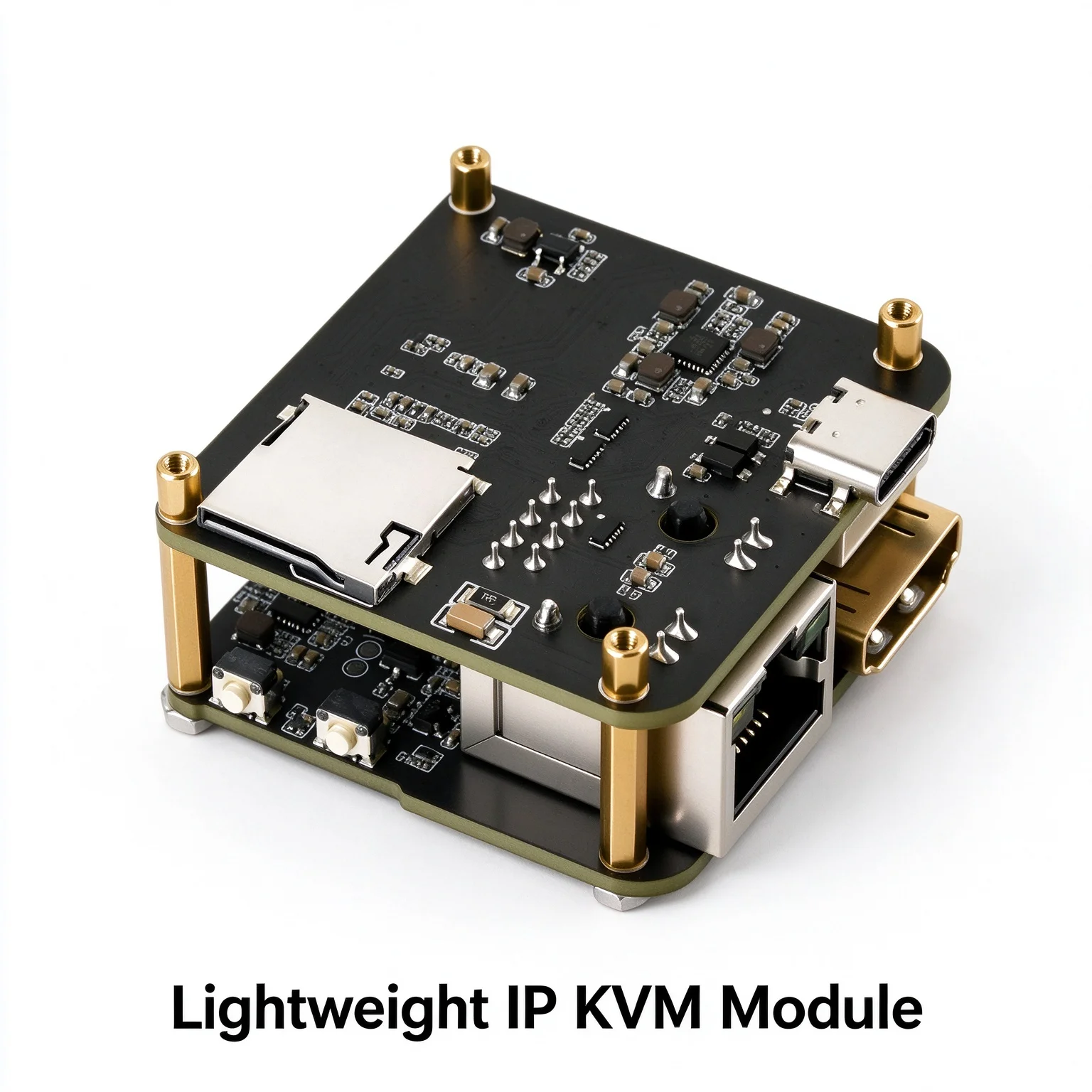 Lightweight IP KVM Over IP RV1106 Mini KVM Server Remote Control Module 1080P 60fps HDMI KVM with Touch Screen for Server Mainte